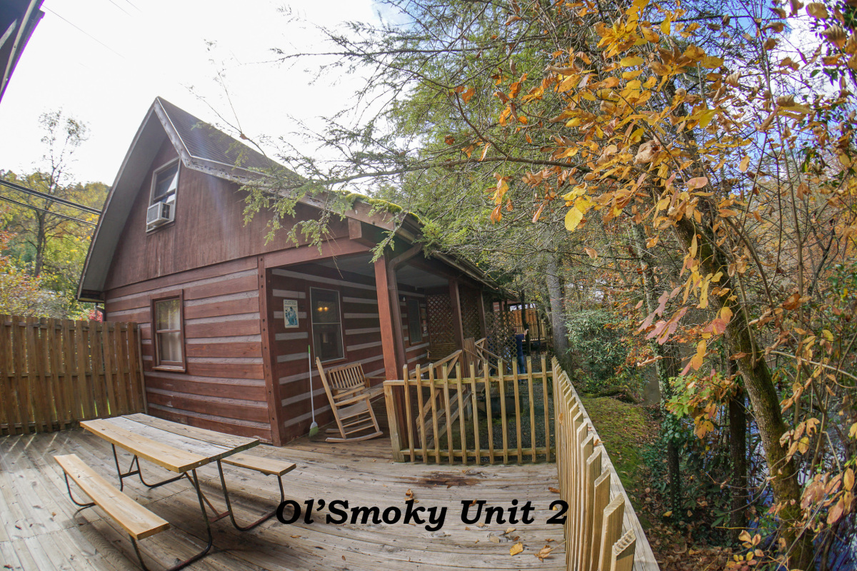 Ol'Smoky Log Cabin on the River Unit  2